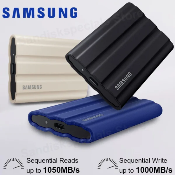 ⁦EXT SSD SAMSUNG 2TB T7 Shield⁩ - الصورة ⁦2⁩